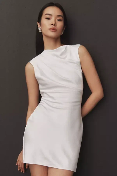 Significant Other Annabel Sleeveless High-neck Mini Dress In White