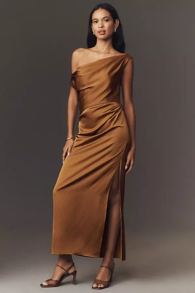 Significant Other Arella One-shoulder Fitted A-line Maxi Dress