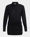 Significant Other Ariya Mini Shirtdress In Black