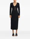 Significant Other Arla Sheer-panelled Dress In Black