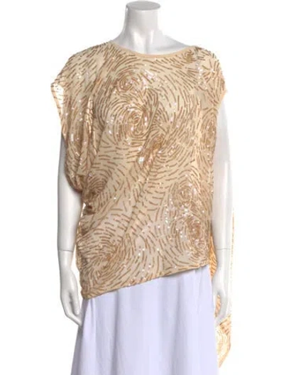 Pre-owned Significant Other 'arta' Printed Top W/ Tags In Neutral
