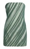 Significant Other Aryn Draped Tulle Mini Dress In Green