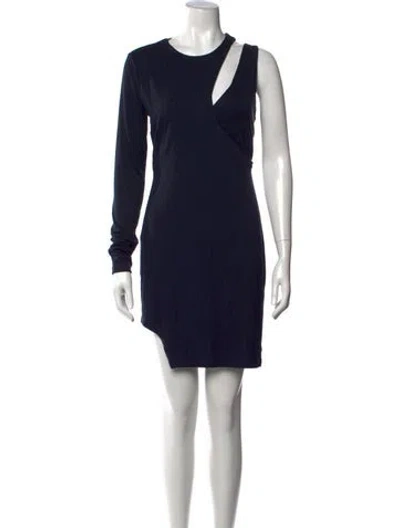 Pre-owned Significant Other Asymmetrical Mini Dress W/ Tags In Blue