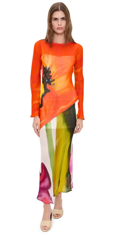 Significant Other August Maxi Dress Poppy Botanic In Multi
