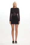 Significant Other Avni Long Sleeve Mini Dress In Black