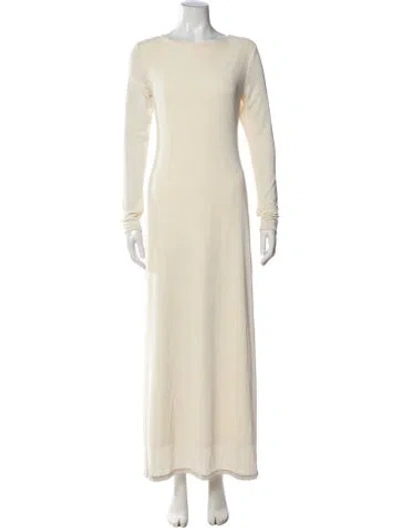 Pre-owned Significant Other Bateau Neckline Long Dress In Yellow