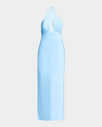 Significant Other Becca Cut-out Halter Dress In Columbia Blue