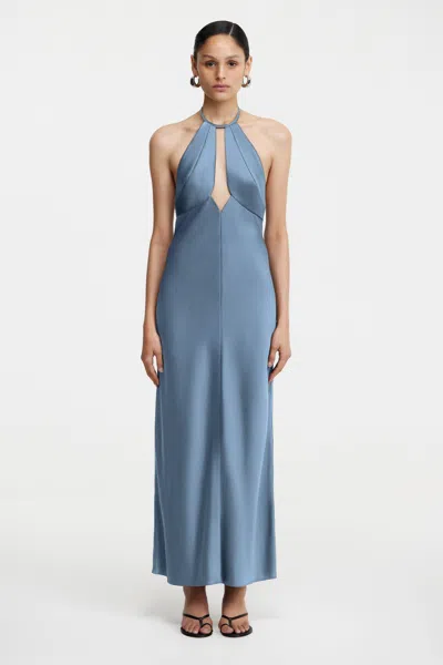 Significant Other Becca Halter Dress In Blue