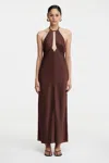 Significant Other Becca Halter Dress In Brown