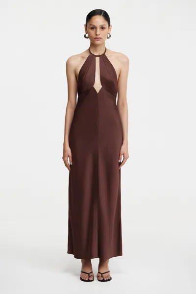 Significant Other Becca Halter Dress In Brown