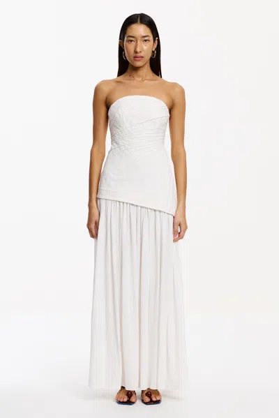 Significant Other Blyth Strapless Maxi Dress In White