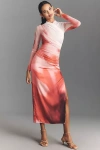 Significant Other Brianna Long-sleeve Wrap-front Maxi Dress In Multi