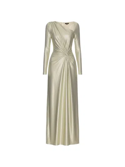 Significant Other Caera Long Sleeve Maxi Dress In Metallic
