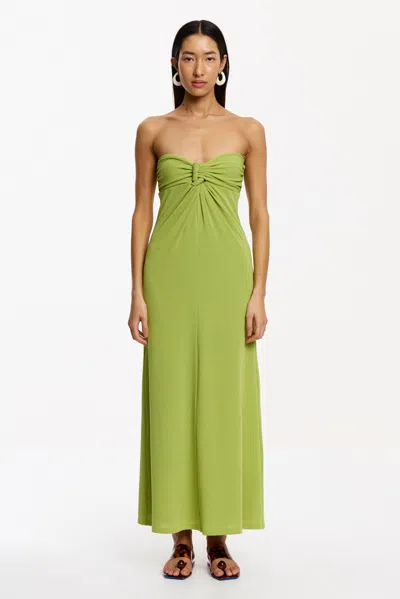Significant Other Carrey Strapless Maxi Dress In Green