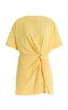 Significant Other Carrey Twisted Jersey Mini T-shirt Dress In Yellow
