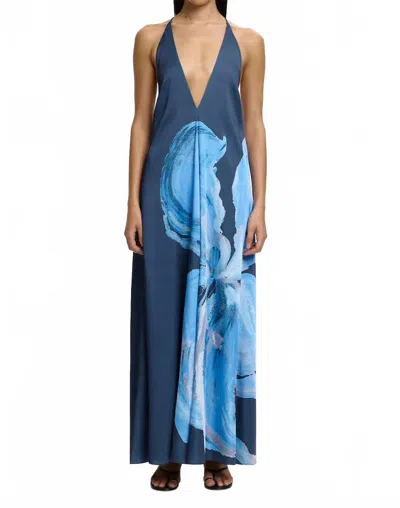 Significant Other Casea Maxi Dress In Black /blue