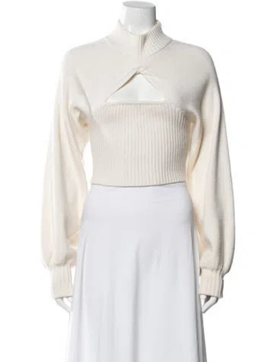 Pre-owned Significant Other Cashmere Mock Neck Sweater In Neutral