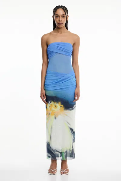Significant Other Ceira Strapless Maxi Dress In Blue