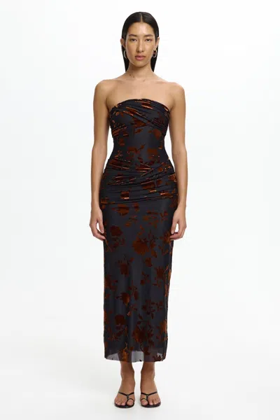 Significant Other Ceira Strapless Maxi Dress In Black