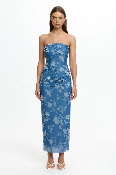 Significant Other Ceira Strapless Maxi Dress In Blue