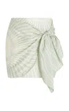 Significant Other Celeste Linen-blend Mini Skirt In Green