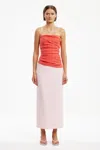 Significant Other Chantelle Splice Midi Dress In Pink