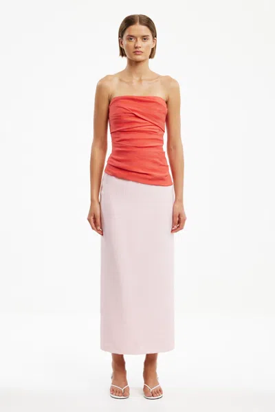 Significant Other Chantelle Splice Midi Dress In Pink