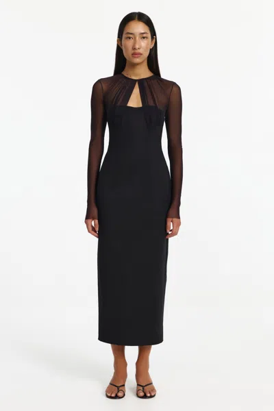 Significant Other Clementine Long Sleeve Dress In Black
