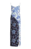SIGNIFICANT OTHER CONSTANCE PANELED FLORAL CREPE MAXI DRESS