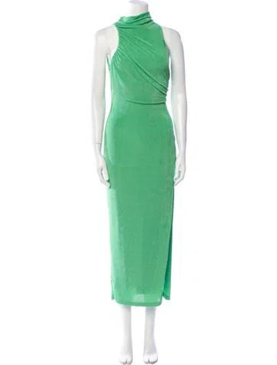 Pre-owned Significant Other Cowl Neck Long Dress In Green