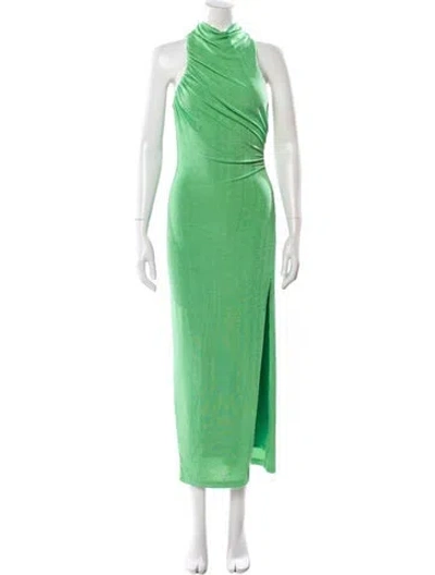 Pre-owned Significant Other Cowl Neck Long Dress In Green