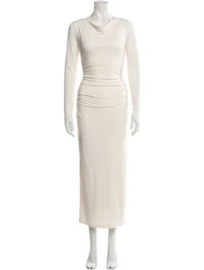 Pre-owned Significant Other Cowl Neck Long Dress In Neutral