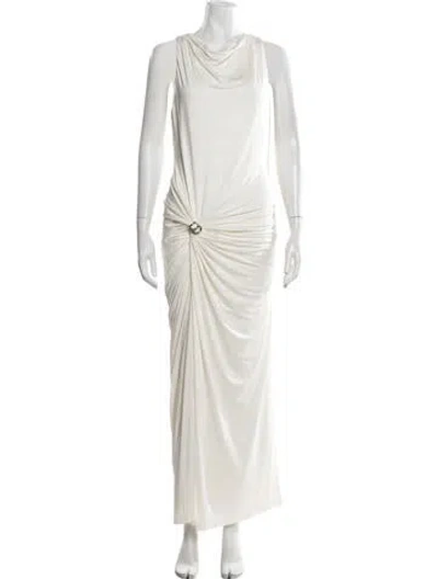 Pre-owned Significant Other Cowl Neck Long Dress In Neutrals
