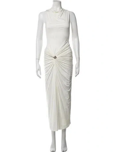 Pre-owned Significant Other Cowl Neck Long Dress In Neutrals