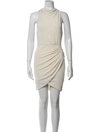 Pre-owned Significant Other Cowl Neck Mini Dress In Gold