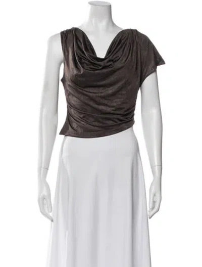Pre-owned Significant Other Cowl Neck Sleeveless Top W/ Tags In Brown