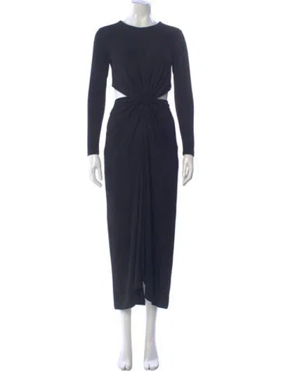 Pre-owned Significant Other Crew Neck Long Dress In Blue