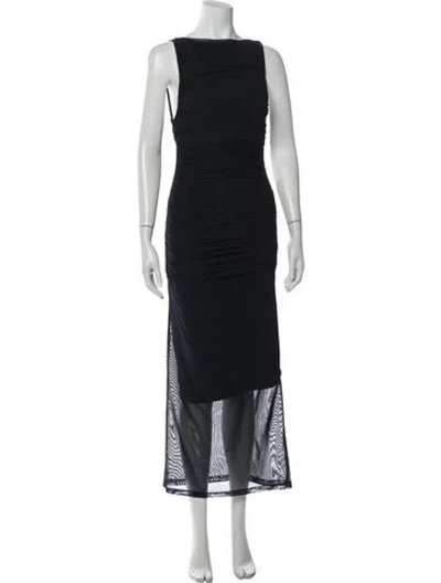 Pre-owned Significant Other Crew Neck Long Dress In Blue