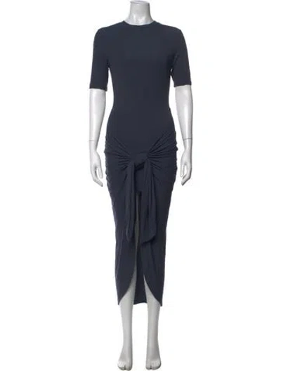 Pre-owned Significant Other Crew Neck Long Dress In Blue