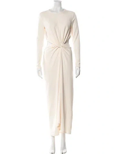 Pre-owned Significant Other Crew Neck Long Dress In Neutral