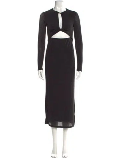 Pre-owned Significant Other Crew Neck Long Dress W/ Tags In Black