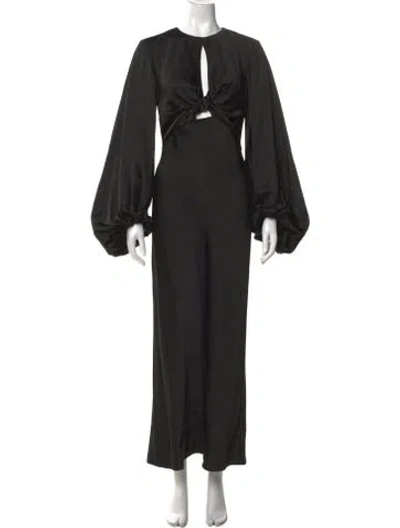 Pre-owned Significant Other Crew Neck Long Dress W/ Tags In Black