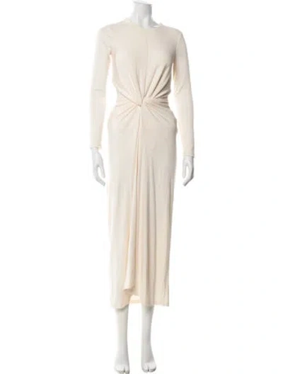 Pre-owned Significant Other Crew Neck Midi Length Dress In Neutral
