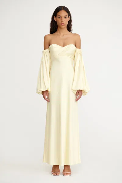 Significant Other Danika Off Shoulder Dress In Gold