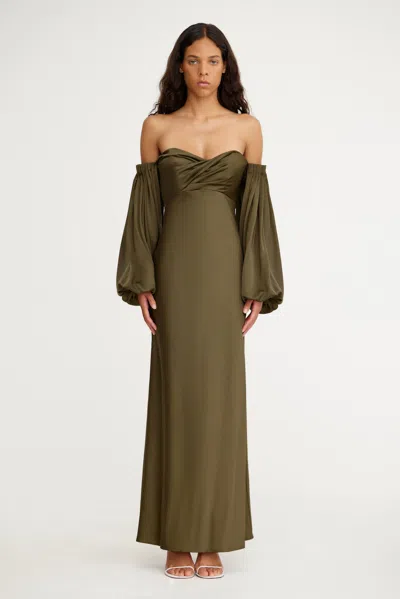 Significant Other Danika Off Shoulder Dress In Green
