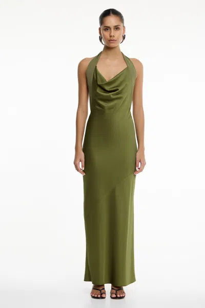 Significant Other Devlyn Halter Maxi Dress In Green