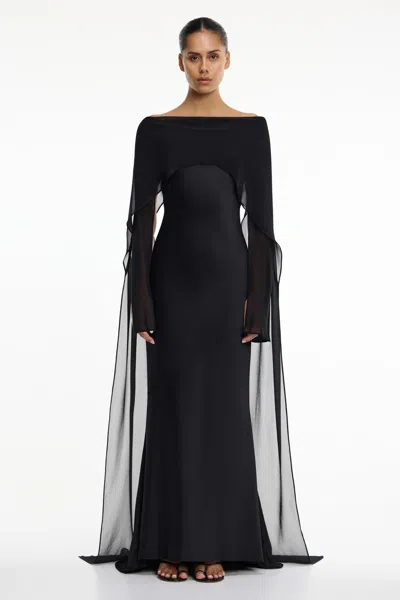 Significant Other Devlyn Long Sleeve Gown In Black