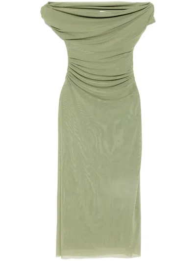 Significant Other Draped Dress In Green