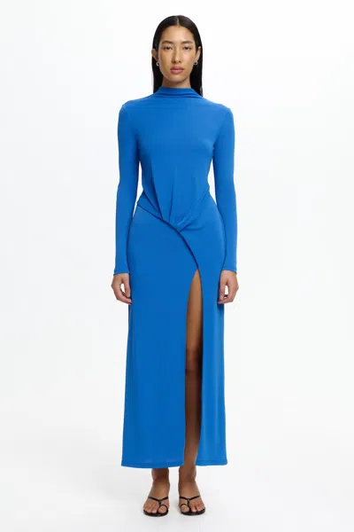 Significant Other Dylan Long Sleeve Maxi Dress In Blue