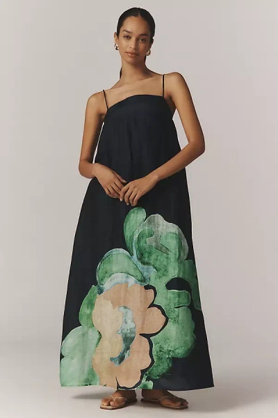 Significant Other Edith Linen Blend Maxi Dress